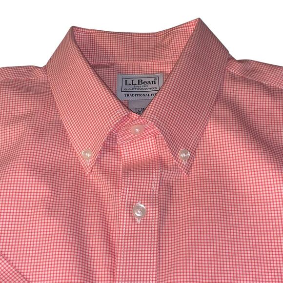 L.L. Bean traditional fit button up sz L - Picture 2 of 8